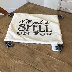 "I Put a Spell on You" themed decorative pillow cover